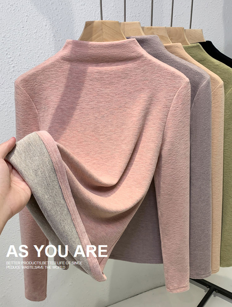 ハイネック インナー レディース カットソー 裏起毛 極暖 冬 秋冬 大きいサイズ シルク カシミヤ ヒートインナー 秋 トップスTシャツ 長袖 