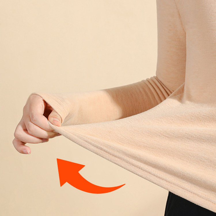 ハイネック インナー レディース カットソー 裏起毛 極暖 冬 秋冬 大きいサイズ シルク カシミヤ ヒートインナー 秋 トップスTシャツ 長袖 