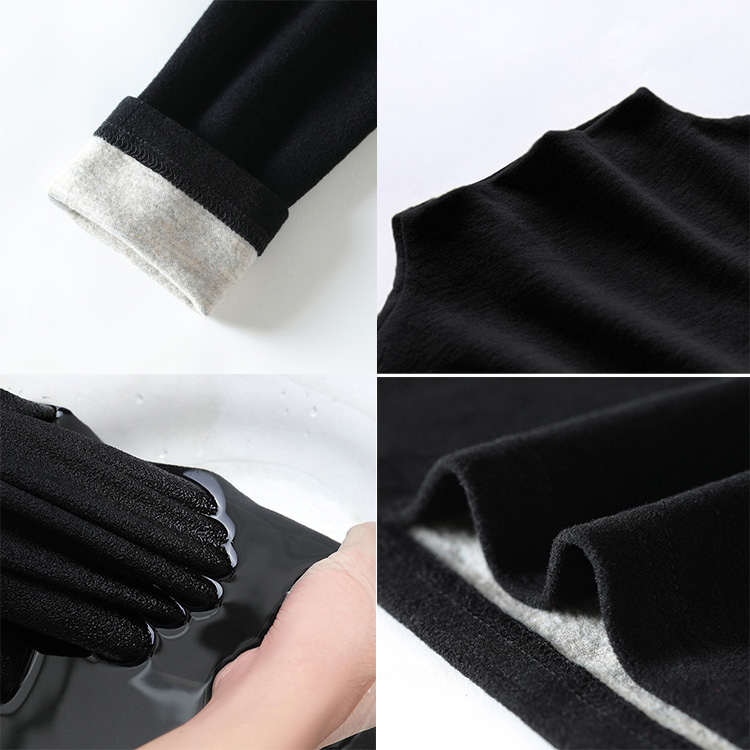 ハイネック インナー レディース カットソー 裏起毛 極暖 冬 秋冬 大きいサイズ シルク カシミヤ ヒートインナー 秋 トップスTシャツ 長袖 