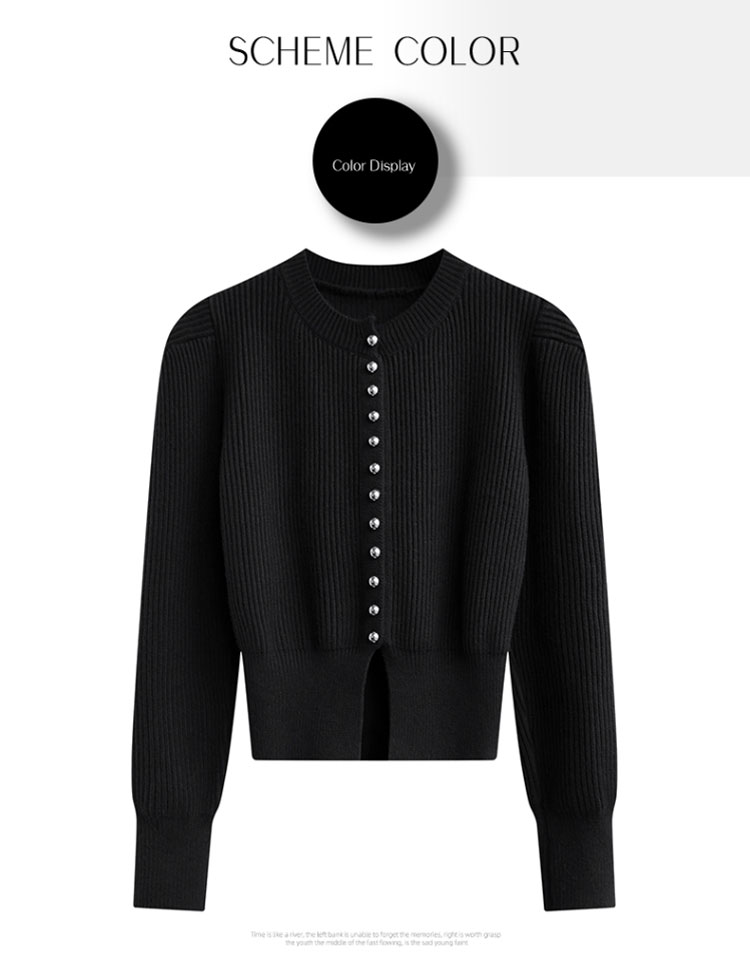 セーター カーディガン レディース 秋 冬 ニット カーデ ボタン フレンチスリーブ 長袖 可愛い おしゃれ ニットカーディガン トップス ラウンドネック きれいめ 