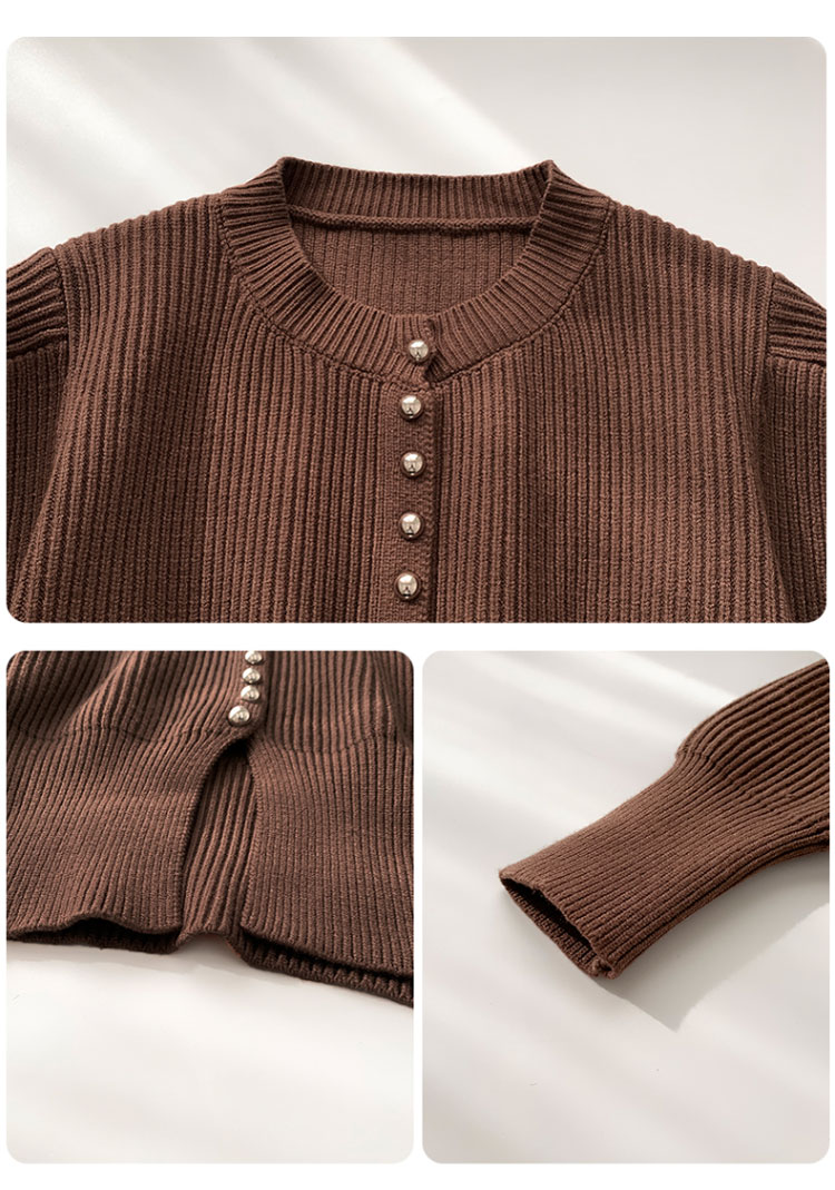 セーター カーディガン レディース 秋 冬 ニット カーデ ボタン フレンチスリーブ 長袖 可愛い おしゃれ ニットカーディガン トップス ラウンドネック きれいめ 