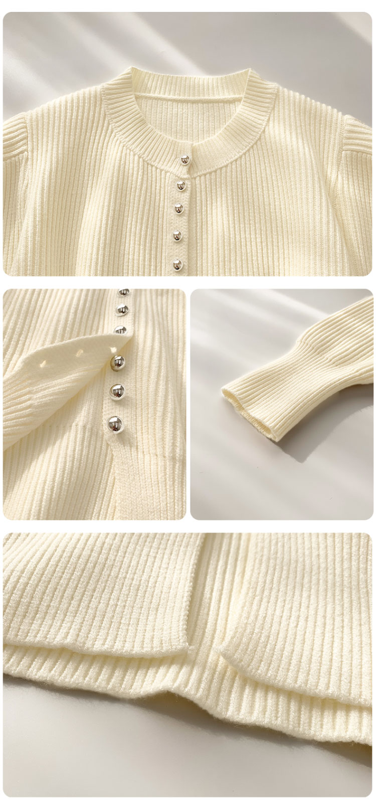 セーター カーディガン レディース 秋 冬 ニット カーデ ボタン フレンチスリーブ 長袖 可愛い おしゃれ ニットカーディガン トップス ラウンドネック きれいめ 