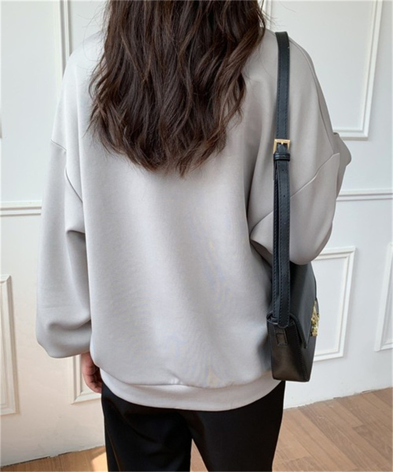 エアレイヤースウェットシャツ日本と韓国スタイルのカジュアルスペースコットンラペルトップ ゆったりとしたデザイン  