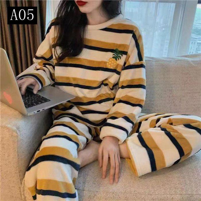 パジャマ レディース ルームウェア 長袖 寝巻 冬用 柔らかい 部屋着 暖かい カジュアル 厚手 可愛い あったか 着心地 もこもこ ゆったり 上下セット 暖か 