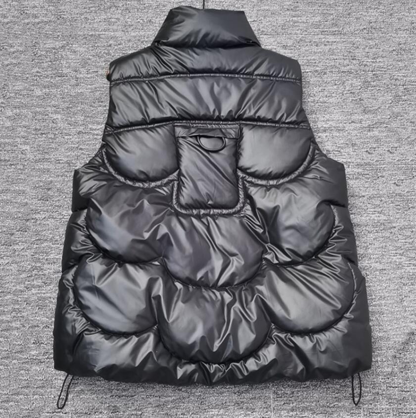 M L XL 2XL アウトドア2024秋冬ベストレディースダウンベストショート丈中綿ベストゆったりノーカラーチョッキ 羽織りアウターノーカラージャケット  
