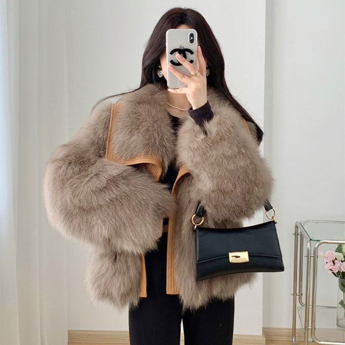 ファーコート レディース 毛皮コート フォックス レディースファー フェイクファー 冬服 大衿ロッグジャケット きれいめ 防寒 暖かい ショートコート 