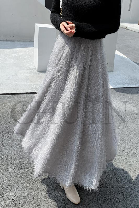 フリンジスカート ロングスカート フリンジ春夏パーティー スカート入学式卒業式 Aラインスカート ボウエストゴム 旅行 カジュアル 通勤 リゾート 