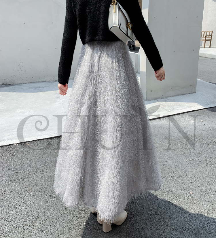 フリンジスカート ロングスカート フリンジ春夏パーティー スカート入学式卒業式 Aラインスカート ボウエストゴム 旅行 カジュアル 通勤 リゾート 