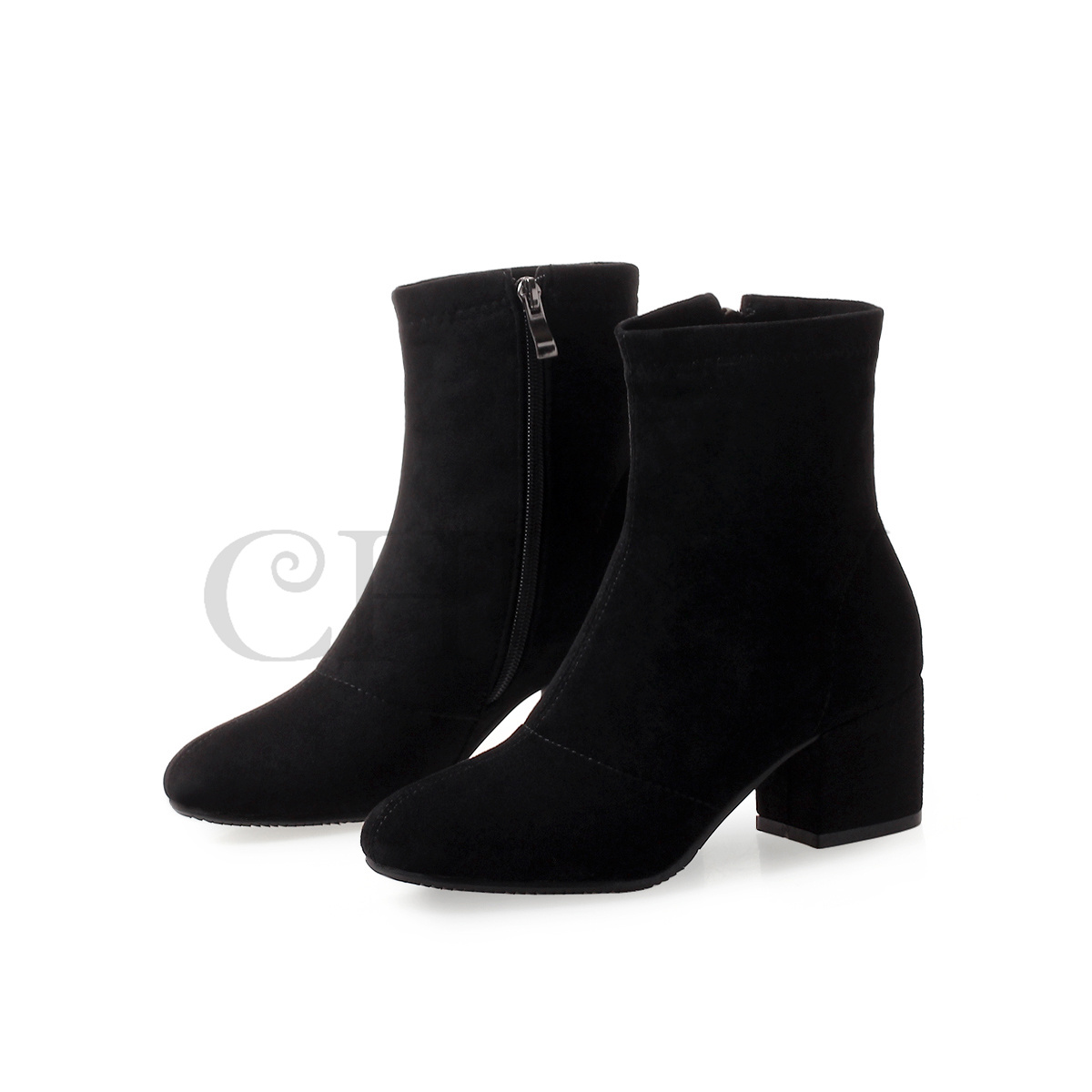 ショートブーツ黒ブーティー歩きやすいショートブーツ内ボア太ヒール袴用ブーツ ハイヒールスエードブーツ入学式卒業式 通勤 OL おしゃれ 靴 秋冬大きいサイズ 