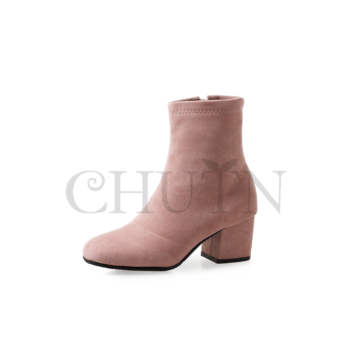 ショートブーツ黒ブーティー歩きやすいショートブーツ内ボア太ヒール袴用ブーツ ハイヒールスエードブーツ入学式卒業式 通勤 OL おしゃれ 靴 秋冬大きいサイズ 