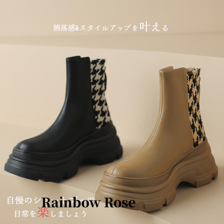 クーポンで7 860円！ ショートブーツ レディース ソックスブーツ 厚底 ショートブーツ ムートンブーツ 歩きやすい ショートブーツ 厚底 春秋冬 コ あったか 