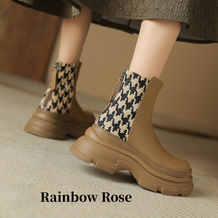 クーポンで7 860円！ ショートブーツ レディース ソックスブーツ 厚底 ショートブーツ ムートンブーツ 歩きやすい ショートブーツ 厚底 春秋冬 コ あったか 