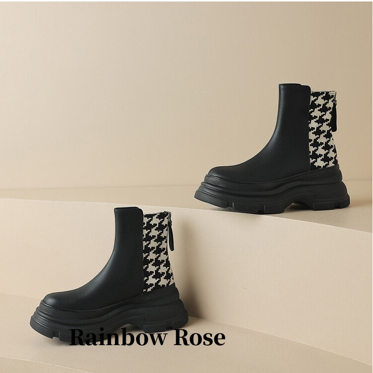 クーポンで7 860円！ ショートブーツ レディース ソックスブーツ 厚底 ショートブーツ ムートンブーツ 歩きやすい ショートブーツ 厚底 春秋冬 コ あったか 