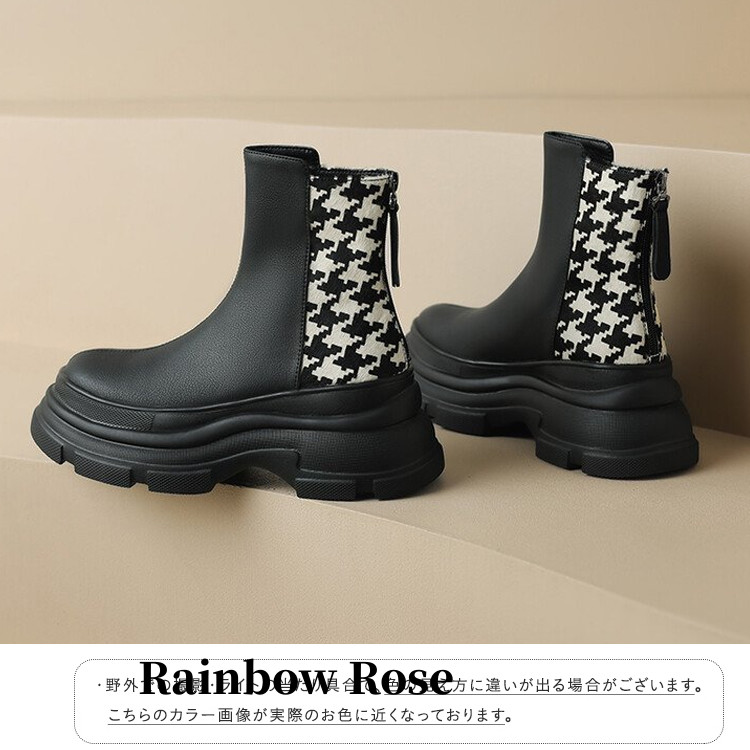 クーポンで7 860円！ ショートブーツ レディース ソックスブーツ 厚底 ショートブーツ ムートンブーツ 歩きやすい ショートブーツ 厚底 春秋冬 コ あったか 