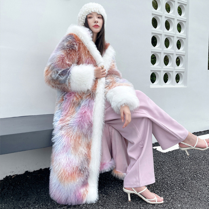 ファーコート フェイクファーコート エコファー ロングコート レディース アウター 羽織り 防風 軽量 フード付き 防寒コート ふんわり 防寒 冬服 