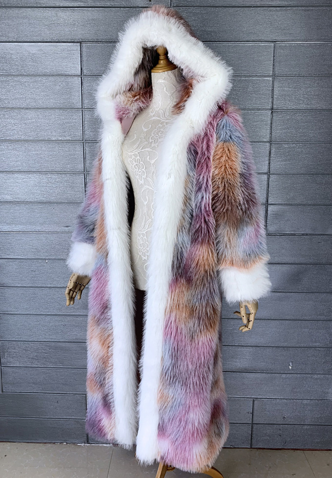 ファーコート フェイクファーコート エコファー ロングコート レディース アウター 羽織り 防風 軽量 フード付き 防寒コート ふんわり 防寒 冬服 