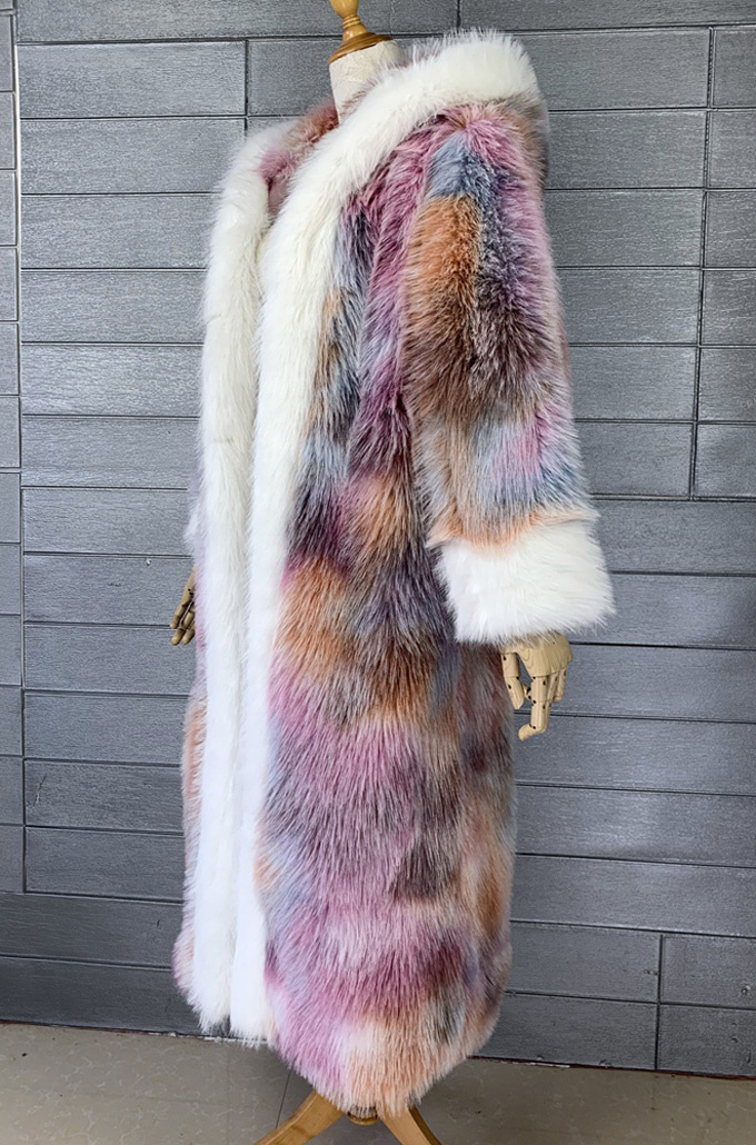 ファーコート フェイクファーコート エコファー ロングコート レディース アウター 羽織り 防風 軽量 フード付き 防寒コート ふんわり 防寒 冬服 