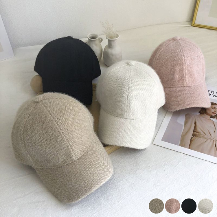 キャップ レディース 帽子 シンプル 秋冬 秋 暖かい ゴルフ ベージュ おしゃれ 黒 かわいい 冬 深め あったか ラウンド型 白 ピンク 
