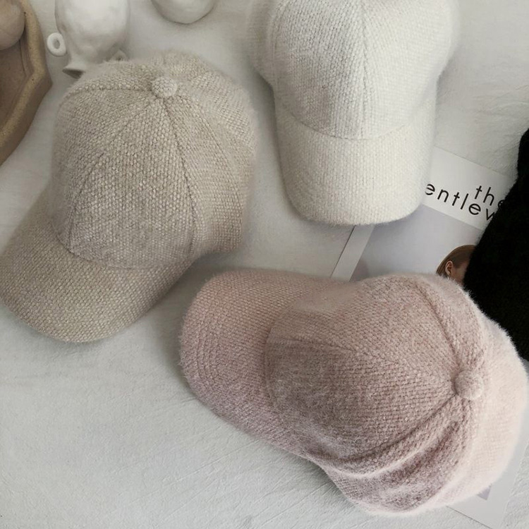 キャップ レディース 帽子 シンプル 秋冬 秋 暖かい ゴルフ ベージュ おしゃれ 黒 かわいい 冬 深め あったか ラウンド型 白 ピンク 