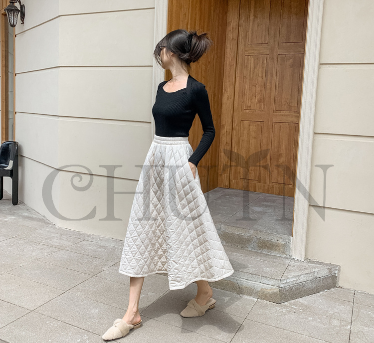 ダウンスカート中綿 スカートボミモレ丈 膝下 キルティングスカート 入学式卒業式フレアスカート Aライン 中綿 フスカート きれいめ 