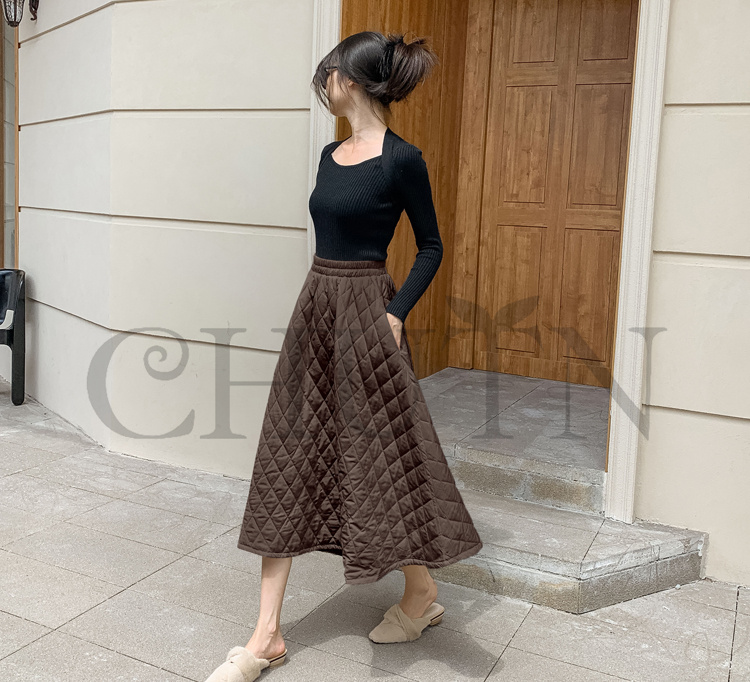 ダウンスカート中綿 スカートボミモレ丈 膝下 キルティングスカート 入学式卒業式フレアスカート Aライン 中綿 フスカート きれいめ 