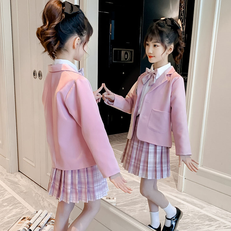 入学式 卒業式 女の子 3点セット ジャケット シャツ フォーマル スカート 女の子 女子お嬢様のアンサンブルスーツセット 発表会 可愛い 入園式 小学校 服 