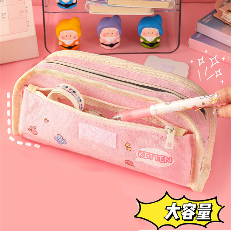 入学 かわいい文具ペンケース大容量キャンバス筆箱学用品筆箱 女の子送料無料  