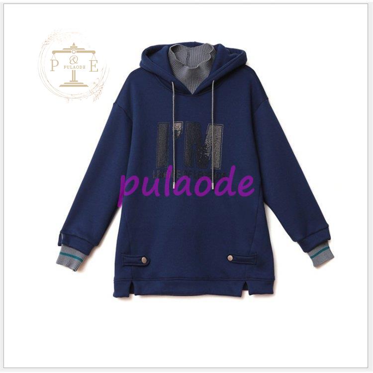 レディース ロング丈 厚手 長袖 ゆったり 体型カバー 大きいサイズ アウター 冬 カジュアル フード付き 秋 プルオーバー ァション 