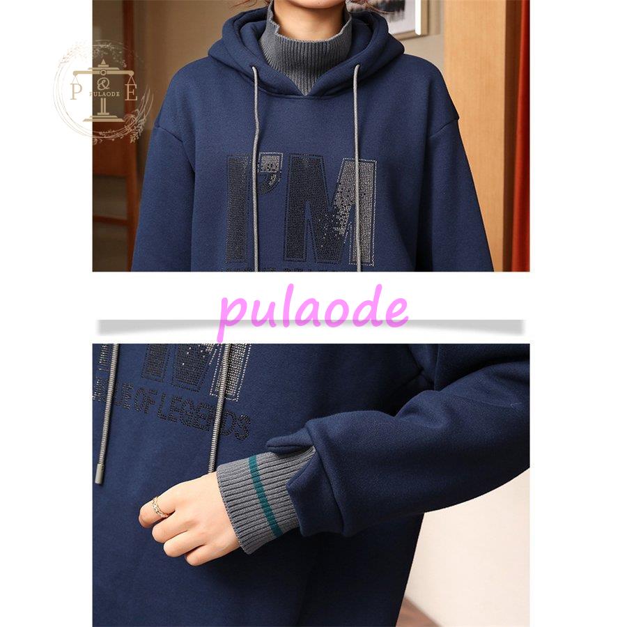 レディース ロング丈 厚手 長袖 ゆったり 体型カバー 大きいサイズ アウター 冬 カジュアル フード付き 秋 プルオーバー ァション 