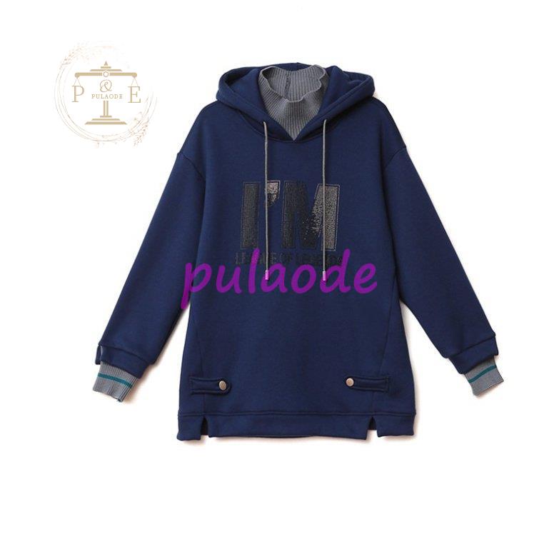 レディース ロング丈 厚手 長袖 ゆったり 体型カバー 大きいサイズ アウター 冬 カジュアル フード付き 秋 プルオーバー ァション 