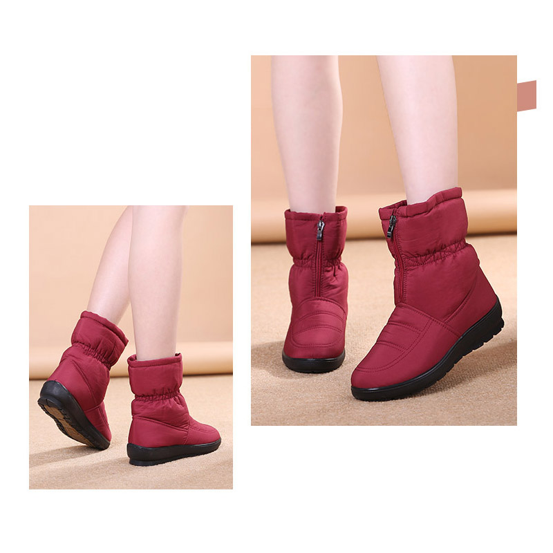 ボアブーツ スノーブーツ レディース 裏起毛防寒 軽量 冬靴 撥水 シンプル 保温 おしゃれ ショートブーツ 滑り止め 雪靴 ママブーツ アウトドア靴 