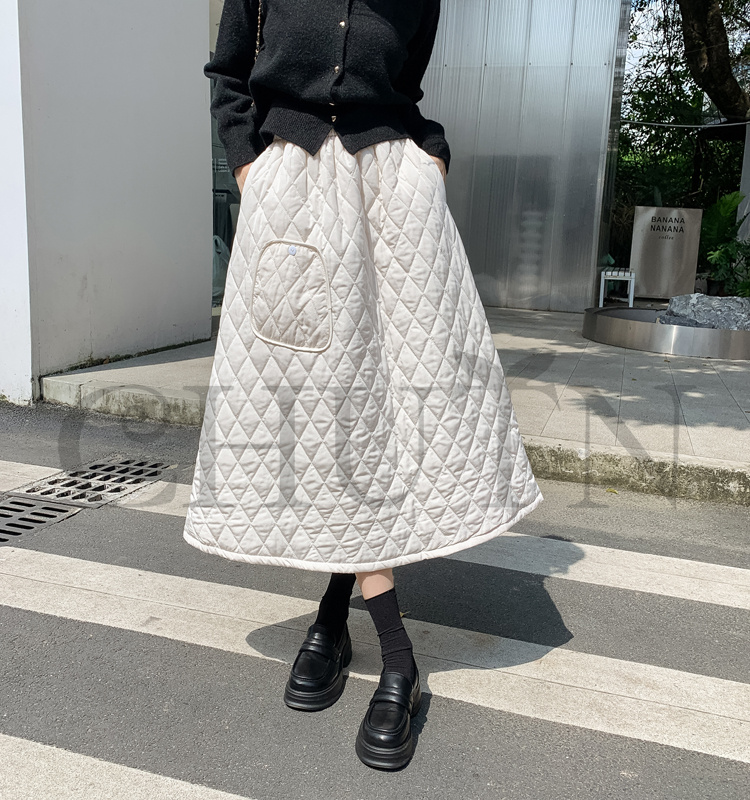 ダウンスカート中綿 スカートボミモレ丈 膝下 キルティングスカート 入学式卒業式フレアスカート Aライン きれいめ 中綿 フスカート 