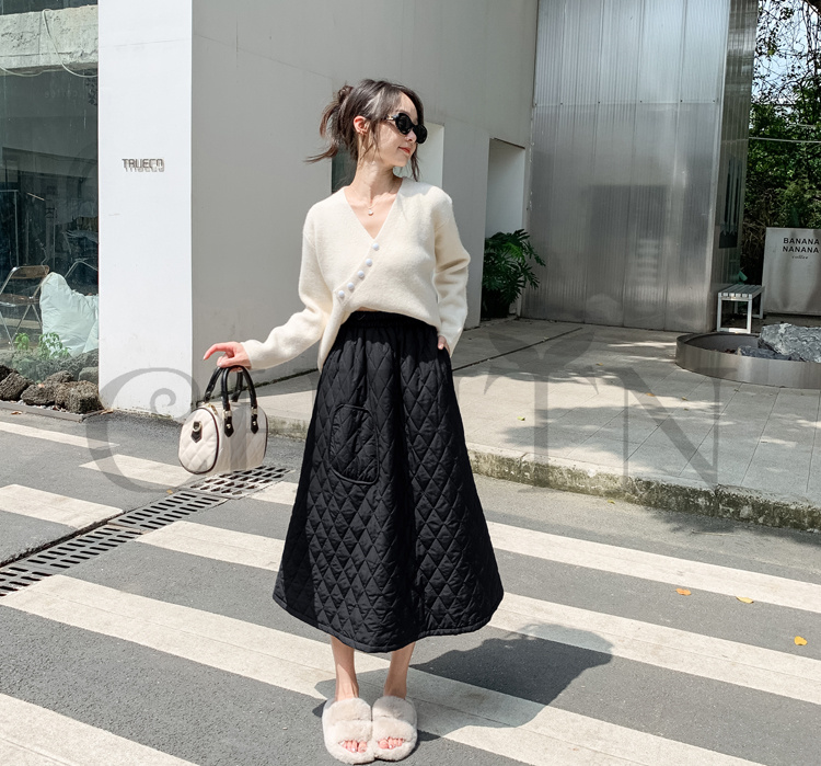 ダウンスカート中綿 スカートボミモレ丈 膝下 キルティングスカート 入学式卒業式フレアスカート Aライン きれいめ 中綿 フスカート 