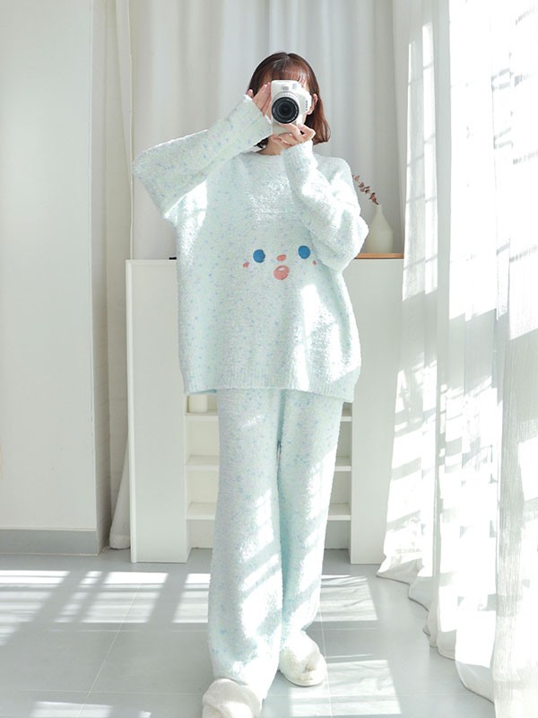 ルームウェア もこもこ パジャマ 冬 長袖 上下セット 動物 寝巻き 。 部屋着 あったか 暖かい モコモコ大人用 ふわふわ 