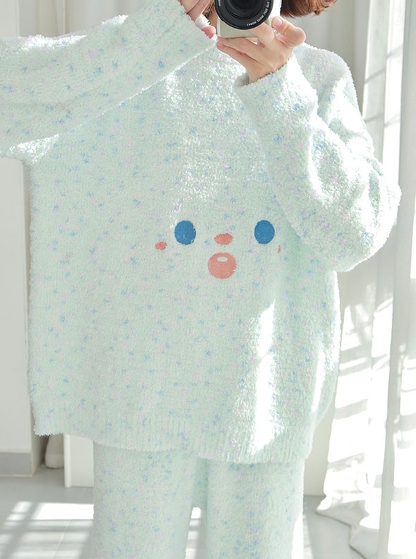 ルームウェア もこもこ パジャマ 冬 長袖 上下セット 動物 寝巻き 。 部屋着 あったか 暖かい モコモコ大人用 ふわふわ 