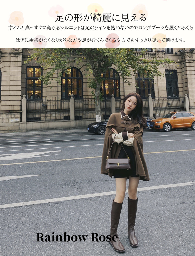 クーポンで6 880円！ ロングブーツジョッキーブーツ サマーブーツ スクエア靴 ロングブーツ サマーブーツ キレイめローヒール 上品 マーティン 大きいサイズ 