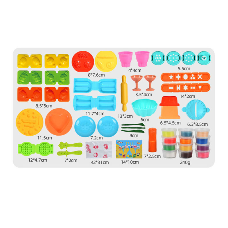 粘土 ねんど 小麦粘土 12色 ねんど おもちゃ 遊び 道具 粘土 ねんど 豪華52点セット 3IN1 ハンバーガー 押し型 ラーメン おままごとア アイス ソフト 