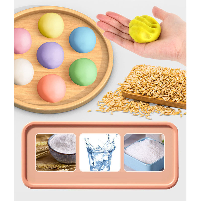 粘土 ねんど 小麦粘土 12色 ねんど おもちゃ 遊び 道具 粘土 ねんど 豪華52点セット 3IN1 ハンバーガー 押し型 ラーメン おままごとア アイス ソフト 