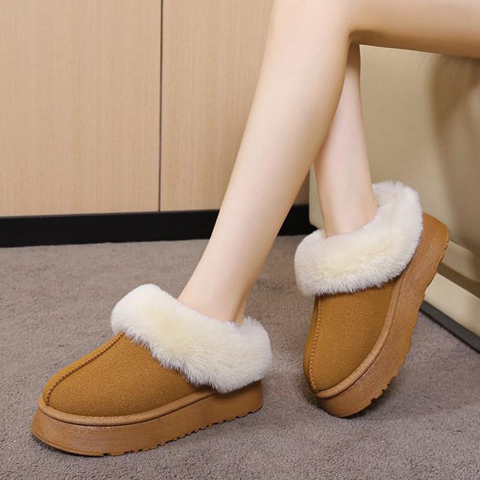 冬新入荷厚底ムートンブーツ もこもこ スノーブーツ 防寒靴 撥水 防汚 裏起毛 保温 防滑 