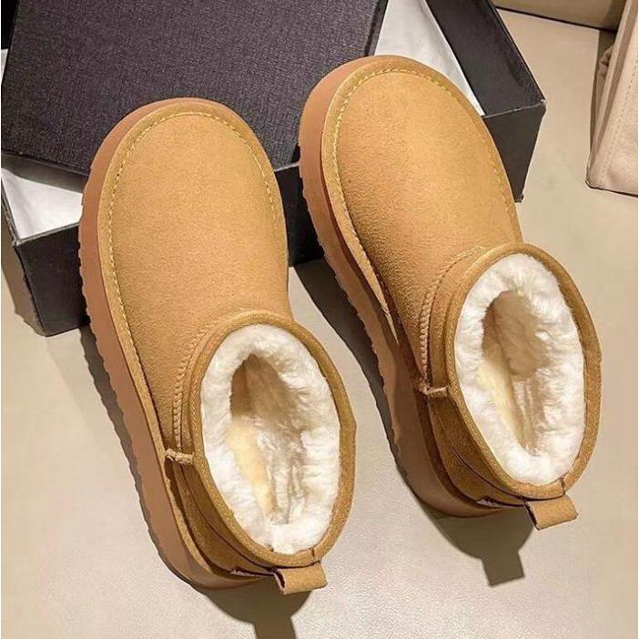 冬新入荷厚底ムートンブーツ もこもこ スノーブーツ 防寒靴 撥水 防汚 裏起毛 保温 防滑 