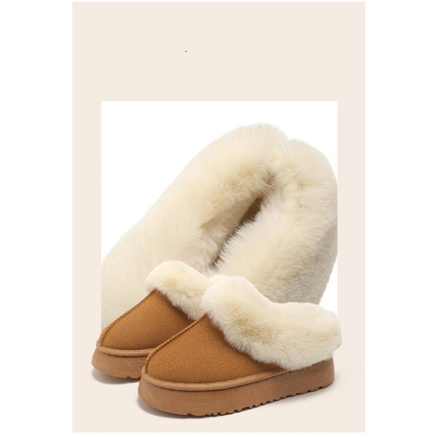 冬新入荷厚底ムートンブーツ もこもこ スノーブーツ 防寒靴 撥水 防汚 裏起毛 保温 防滑 