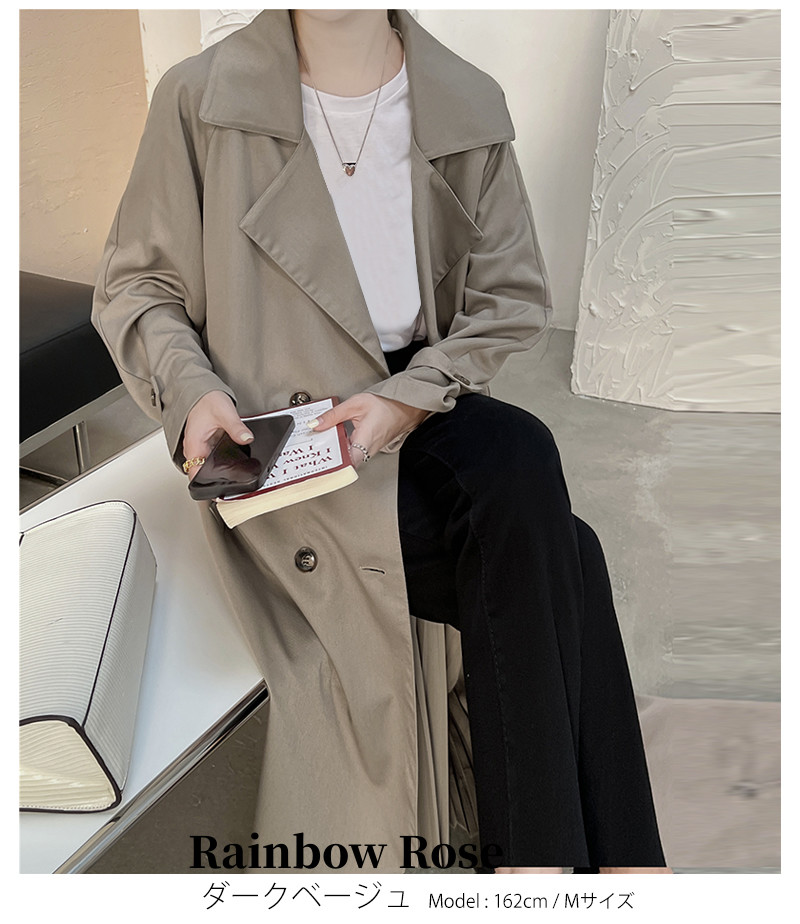 クーポンで7 700円！ バックプリーツ トレンチコート コート アウター 薄手 春 シフォン レディース ロングコート 羽織り プリ 夏 ロング丈 