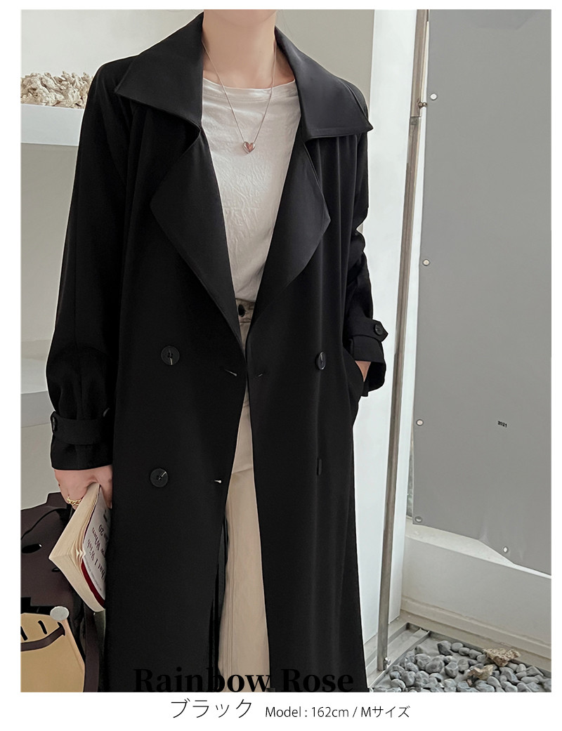 クーポンで7 700円！ バックプリーツ トレンチコート コート アウター 薄手 春 シフォン レディース ロングコート 羽織り プリ 夏 ロング丈 