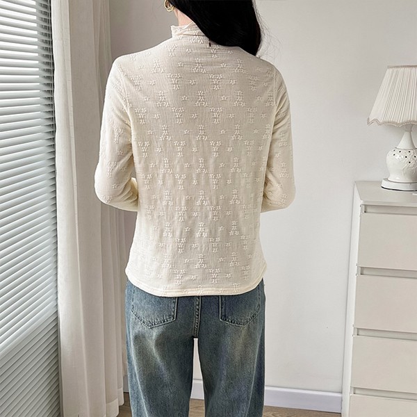 レース トップス レース ブラウス 総レース 裏起毛 ハイネック タンクトップ シースルー 花柄 立ち襟 トップス 