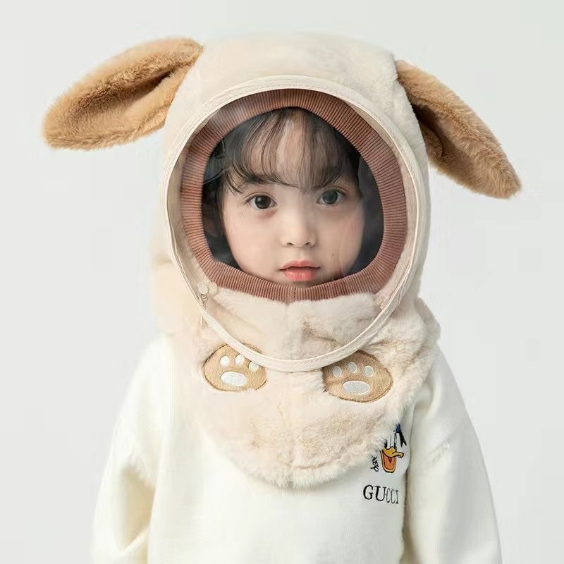 キッズフードマフラー 2IN1 マフラー フード 一体型 子ども用 防寒 ふわふわ 全5色 かわいい ファッション 寒さ対策 おしゃれ 冬用品 帽子 柔らかい 