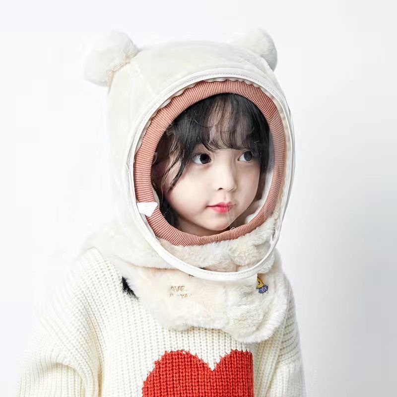 キッズフードマフラー 2IN1 マフラー フード 一体型 子ども用 防寒 ふわふわ 全5色 かわいい ファッション 寒さ対策 おしゃれ 冬用品 帽子 柔らかい 