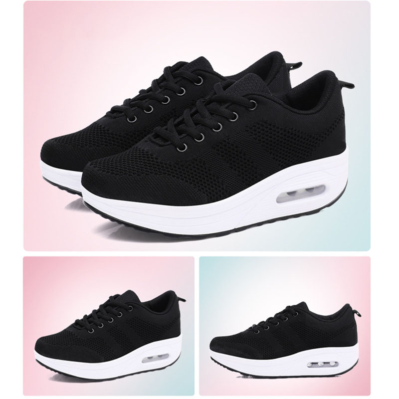 スニーカー レディース ランニング運動靴 厚底 靴 幅広 運動 疲れない 50代 おしゃれ 40代 普段履き 60代 歩きやすい 初心者 軽量 黒スポーツ 