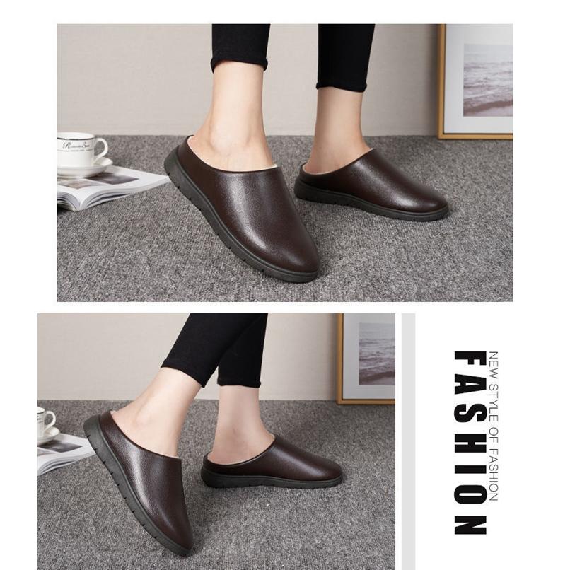 スリッパ 革 裏ボア 裏起毛 防水 柔らかい 部屋靴 滑り止め 秋冬 メンズ ルームスリッパ おしゃれ 厚底 暖かい 無地 レディース 室内履き 防寒 