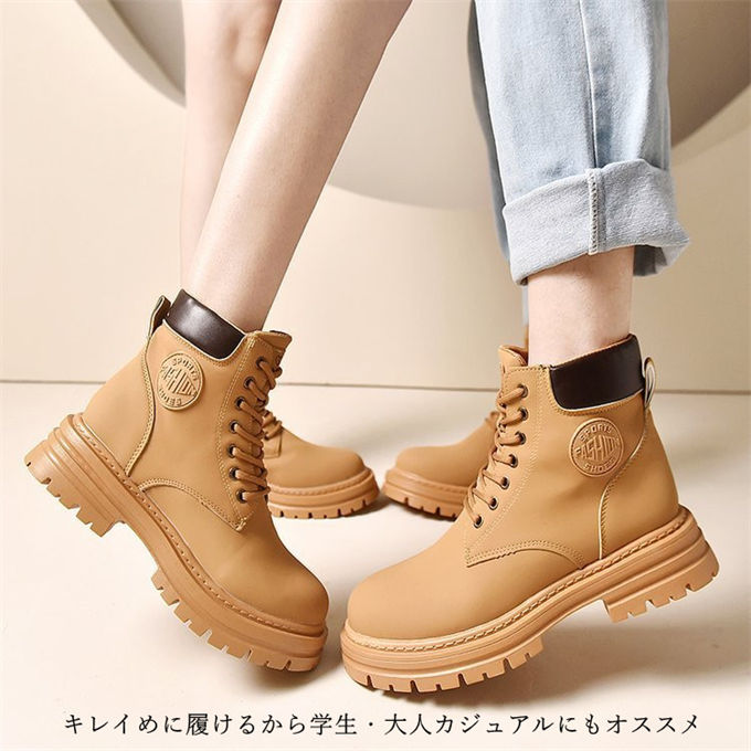 ショートブーツ レディース メンズ ワークブーツ レースアップ ブーツ 卒業式入学式 送料無料 厚底 婦人靴 美脚 歩きやすい エンジニアブーツ 足が痛く 