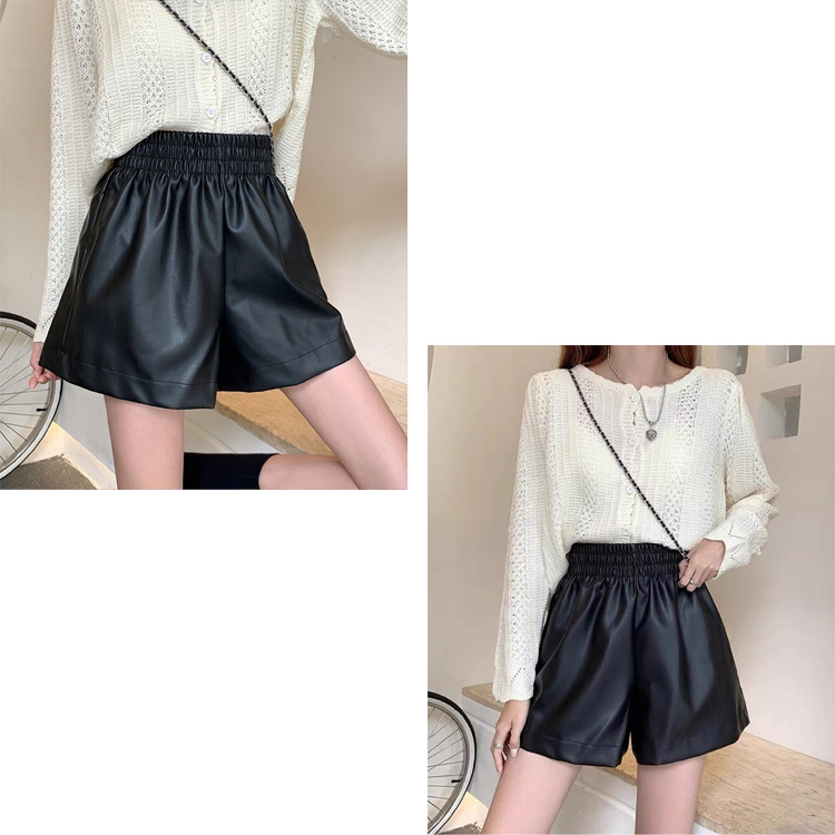 全品送料無料一部除く フェイクレザー ハイウエスト ショートパンツ レディース 韓国 おしゃれ プチプラ 